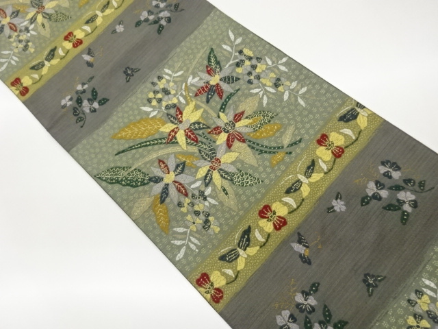 JAPANESE FUKURO OBI / WOVEN FLOWER